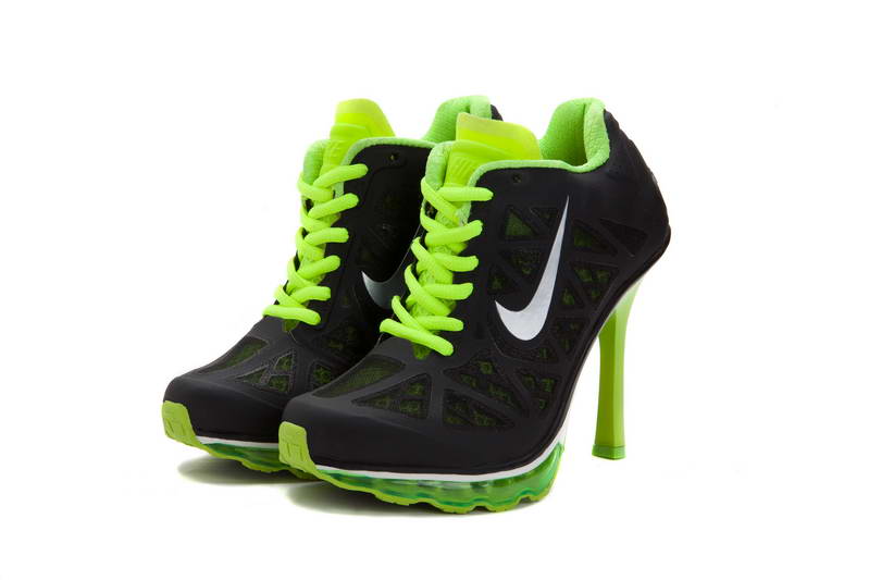Amorti Nike Air femmes talons bottines vert Noir (1)